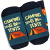 imageLavley Funny Socks for Outdoor Activities Lovers and More  Novelty Gifts for Men Women and TeensCamping is in Tents
