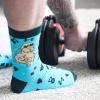 imageLavley Funny Socks for Outdoor Activities Lovers and More  Novelty Gifts for Men Women and TeensDo You Even Lift Bro Blue