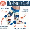imageLavley Funny Socks for Outdoor Activities Lovers and More  Novelty Gifts for Men Women and TeensDont Worry  Ski Happy