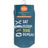 imageLavley Funny Socks for Outdoor Activities Lovers and More  Novelty Gifts for Men Women and TeensEat Sleep Bike Repeat