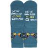 imageLavley Funny Socks for Outdoor Activities Lovers and More  Novelty Gifts for Men Women and TeensEat Sleep Bike Repeat