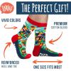 imageLavley Funny Socks for Outdoor Activities Lovers and More  Novelty Gifts for Men Women and TeensFish More  Worry Less