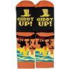 imageLavley Funny Socks for Outdoor Activities Lovers and More  Novelty Gifts for Men Women and TeensGiddy Up Cowboy