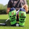 imageLavley Funny Socks for Outdoor Activities Lovers and More  Novelty Gifts for Men Women and TeensKiss My Putt
