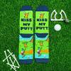 imageLavley Funny Socks for Outdoor Activities Lovers and More  Novelty Gifts for Men Women and TeensKiss My Putt