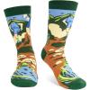 imageLavley Funny Socks for Outdoor Activities Lovers and More  Novelty Gifts for Men Women and TeensRise and Climb Green