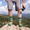 imageLavley Funny Socks for Outdoor Activities Lovers and More  Novelty Gifts for Men Women and TeensRise and Climb Green