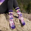 imageLavley Funny Socks for Outdoor Activities Lovers and More  Novelty Gifts for Men Women and TeensRise and Climb Purple