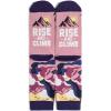 imageLavley Funny Socks for Outdoor Activities Lovers and More  Novelty Gifts for Men Women and TeensRise and Climb Purple