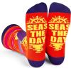 imageLavley Funny Socks for Outdoor Activities Lovers and More  Novelty Gifts for Men Women and TeensSeas the Day