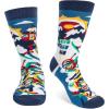 imageLavley Funny Socks for Outdoor Activities Lovers and More  Novelty Gifts for Men Women and TeensSki More Worry Less