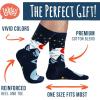 imageLavley Funny Socks for Outdoor Activities Lovers and More  Novelty Gifts for Men Women and TeensThe Mountains Are Calling
