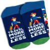 imageLavley Funny Socks for Outdoor Activities Lovers and More  Novelty Gifts for Men Women and TeensTravel More Worry Less