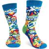 imageLavley Funny Socks for Outdoor Activities Lovers and More  Novelty Gifts for Men Women and TeensTravel More Worry Less