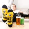 imageLavley Funny Socks for Outdoor Activities Lovers and More  Novelty Gifts for Men Women and TeensYellow Beer Snob