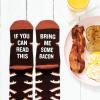 imageLavley If You Can Read This Bring Me Funny Socks  Novelty Gifts for Men Women and TeensBacon