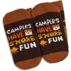 imageLavley Kids Christmas Socks  Funny Stocking Stuffers For Kids Size 15 Age 710Campers Have Smore Fun