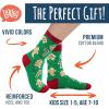 imageLavley Kids Christmas Socks  Funny Stocking Stuffers For Kids Size 15 Age 710Cookie Tester