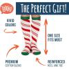imageLavley Knee High Christmas Socks For Adults  Cute Holiday Party Outfit Accessories For Women and Men  Cookies ampamp Candy Cane 2 Pack