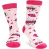 imageLavley Medical Themed Socks for Nurses Doctors and Cancer Survivors  Unisex Style for Men and Women US Alpha One Size Regular Regular Beat Cancer Pink