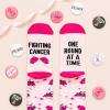imageLavley Medical Themed Socks for Nurses Doctors and Cancer Survivors  Unisex Style for Men and Women US Alpha One Size Regular Regular Beat Cancer Pink