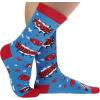 imageLavley Medical Themed Socks for Nurses Doctors and Cancer Survivors  Unisex Style for Men and Women US Alpha One Size Regular Regular Blue Beat Cancer