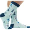 imageFunny Holiday Socks For Adults and Teens Gifts For Christmas Thanksgiving Valentines Day Halloween US Alpha One Size Regular Regular Id Rather Be Skiing