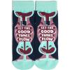 imageFunny Novelty Ankle Socks For Women  Ultra Comfy Cotton Blend Gifts For Coffee Lovers Book Lovers Plant Lovers and MoreWine Not