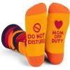 imageLavley Funny Novelty Socks for Women  Unisex One Size Fits Most  Gifts for Her Moms Grandmas and More Do Not Disturb Mom Off Duty