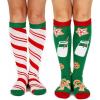 imageLavley Knee High Christmas Socks For Adults  Cute Holiday Party Outfit Accessories For Women and Men  Cookies ampamp Candy Cane 2 Pack