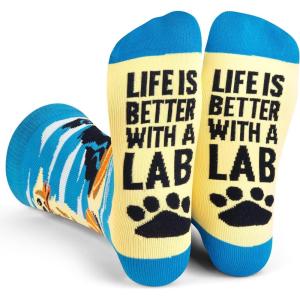 imageFunny Dog Breed Socks Dog Lover Gift For Men ampamp Women Dog Moms Dog Dads Siberian Husky Golden Retriever German ShepherdLife is Better With a Lab