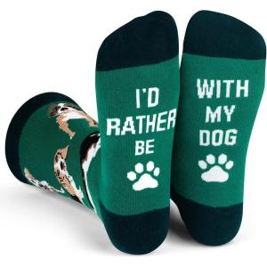 imageFunny Dog Breed Socks Dog Lover Gift For Men ampamp Women Dog Moms Dog Dads Siberian Husky Golden Retriever German ShepherdWith My Dog Green
