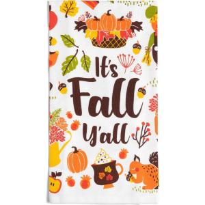 imageFunny Kitchen Towels with Sayings  Colorful Kitchen Decor Novelty Gift Dog LoveIts Fall Yall