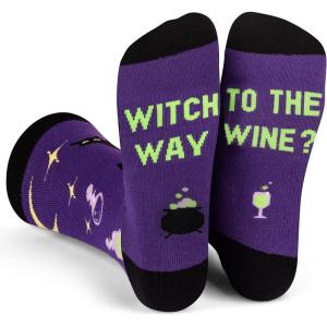 imageLavley Funny Holiday Socks For Adults and Teens Gifts For Christmas Thanksgiving Valentines Day HalloweenHalloween Witch