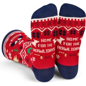 imageLavley Funny Holiday Socks For Adults and Teens Gifts For Christmas Thanksgiving Valentines Day HalloweenXmas Dog