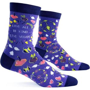 imageLavley Funny Novelty Socks for Women  Unisex One Size Fits Most  Gifts for Her Moms Grandmas and MoreLive Vegan