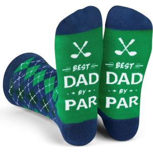 imageLavley Funny Socks for Outdoor Activities Lovers and More  Novelty Gifts for Men Women and TeensBest Dad By Par