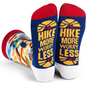 imageLavley Funny Socks for Outdoor Activities Lovers and More  Novelty Gifts for Men Women and TeensHike More
