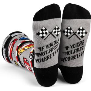 imageLavley Funny Socks for Outdoor Activities Lovers and More  Novelty Gifts for Men Women and TeensIf Youre Not First  Youre Last
