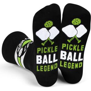 imageLavley Funny Socks for Outdoor Activities Lovers and More  Novelty Gifts for Men Women and TeensPickleball Legend