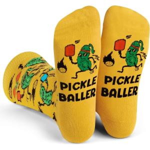 imageLavley Funny Socks for Outdoor Activities Lovers and More  Novelty Gifts for Men Women and TeensPickleballer