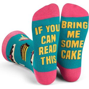 imageLavley If You Can Read This Bring Me Funny Socks  Novelty Gifts for Men Women and TeensCake