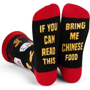 imageLavley If You Can Read This Bring Me Funny Socks  Novelty Gifts for Men Women and TeensChinese Food