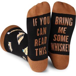 imageLavley If You Can Read This Bring Me Funny Socks  Novelty Gifts for Men Women and TeensWhiskey