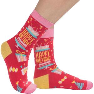 imageLavley Kids Christmas Socks  Funny Stocking Stuffers For Kids Size 15 Age 710Happy Birthday Cake