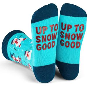 imageLavley Kids Christmas Socks  Funny Stocking Stuffers For Kids Size 15 Age 710Up to Snow Good