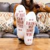 imageHaute Soiree Womens Novelty Socks  If You Can Read This Bring Me Some  One Size Fits AllVariety 3 Pack Chocolate  Coffee  Wine