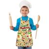 imageLavley Christmas Baking Aprons With Pockets For Women Men and Kids  100 Cotton Long Waist Ties Adjustable Neck StrapKids  Holiday Baking Crew