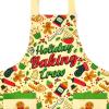 imageLavley Christmas Baking Aprons With Pockets For Women Men and Kids  100 Cotton Long Waist Ties Adjustable Neck StrapKids  Holiday Baking Crew