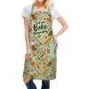 imageLavley Christmas Baking Aprons With Pockets For Women Men and Kids  100 Cotton Long Waist Ties Adjustable Neck StrapLet Me Bake Your Day